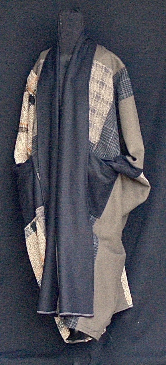 Manteau Après la mousson patchwork 100 % laine