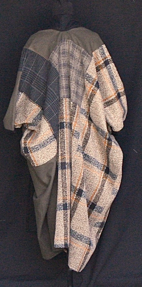 Manteau Après la mousson patchwork 100 % laine