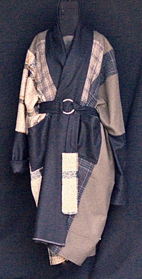 Manteau Après la mousson patchwork 100 % laine