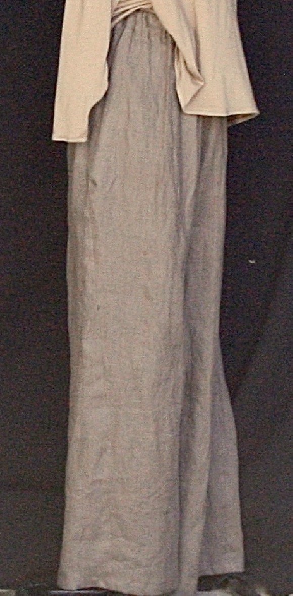 Pantalon large lin gris Après la mousson