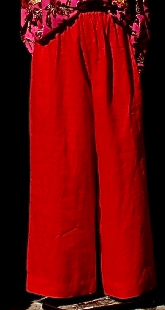 Pantalon lin rouge Après la mousson