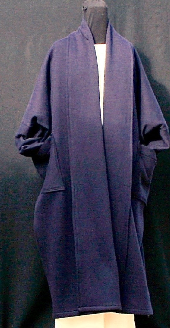 Manteau long marine Après la mousson