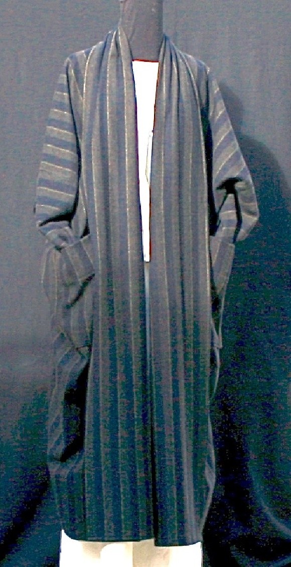 Manteau rayures noir et kaki Après la mousson