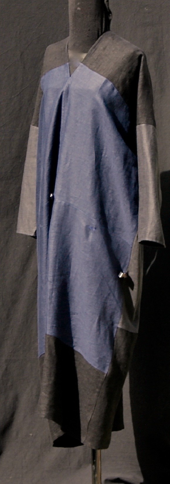 Robe lin noir marine Après la mousson