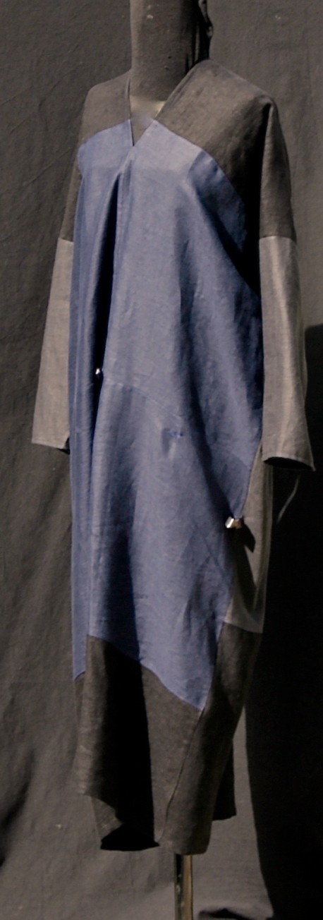 Robe lin noir marine Après la mousson