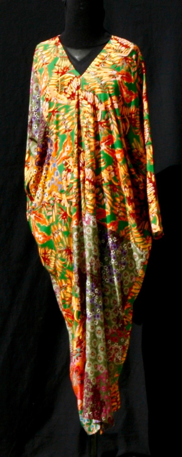 robe manches longues imprime vert Après la mousson