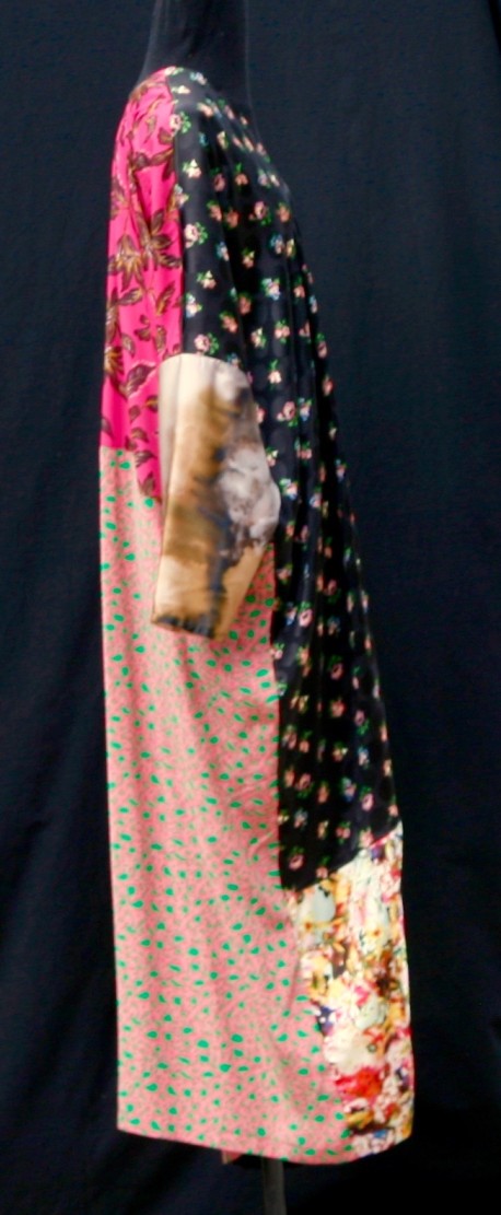 Robe manches longues satin polyester Après la mousson